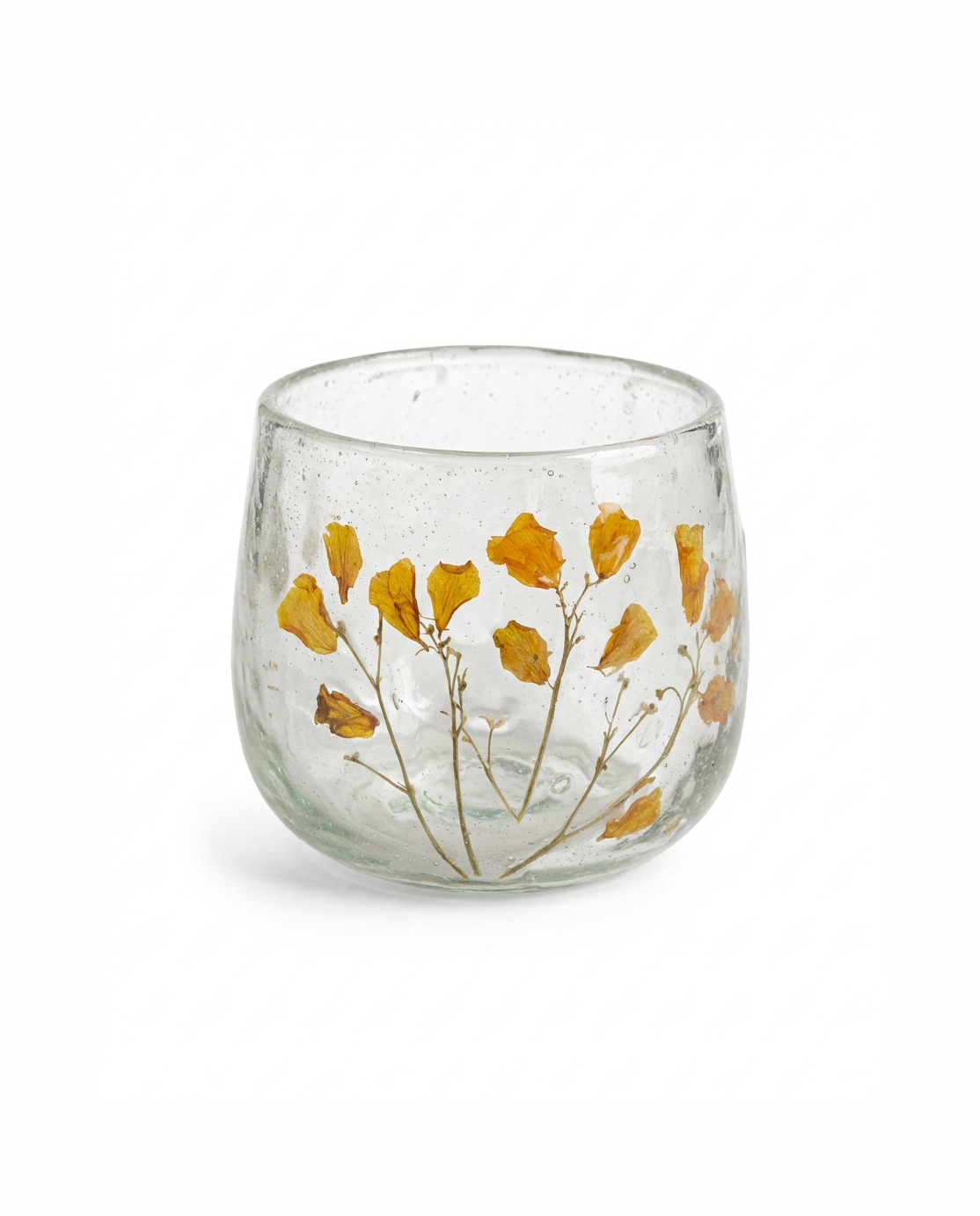 Tealight Holder Pressed Flowers