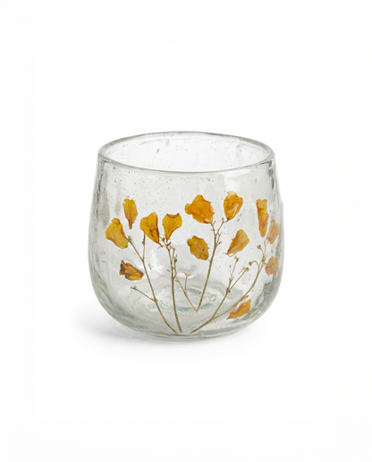 Tealight Holder Pressed Flowers