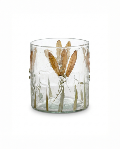 Tealight Holder Pressed Flowers