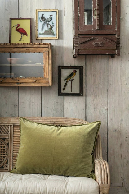 Velvet cushion Olive