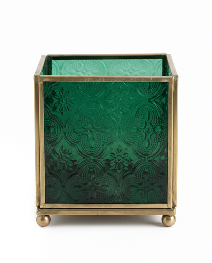 Candle Holder Emerald Green
