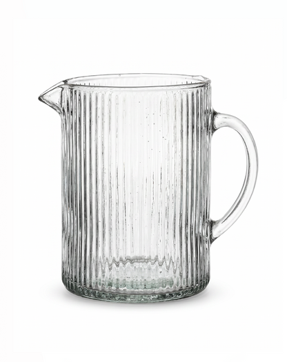 Jug ribbed glass