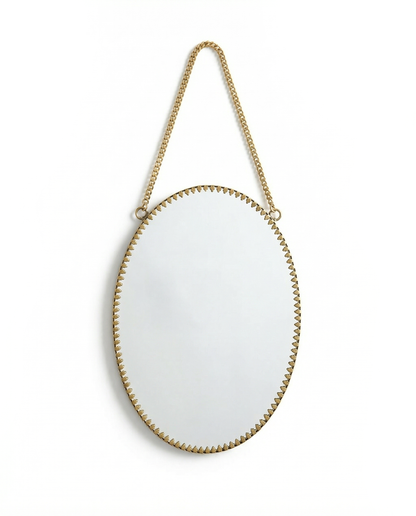 Oval Brass Mirror