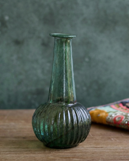 Vaas groen gerecycled glas