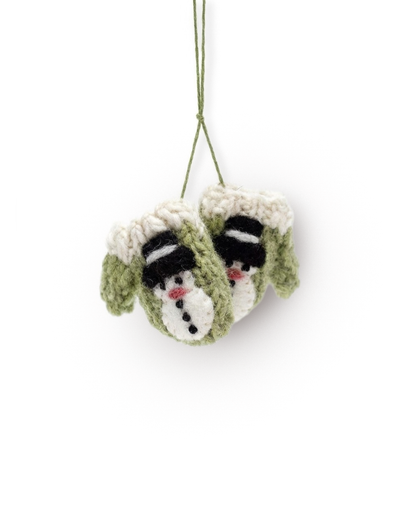 Weihnachtsbaumschmuck Mini-Fäustling Grün