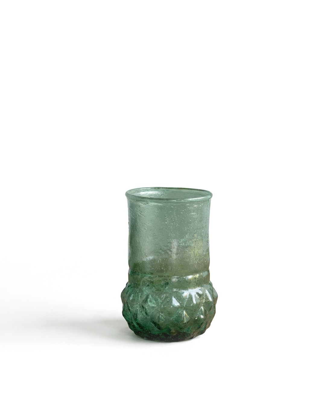 Recycled Glass Vase with Diamond Base