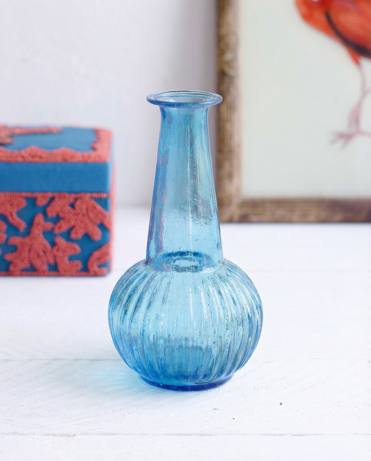 Vase light blue glass