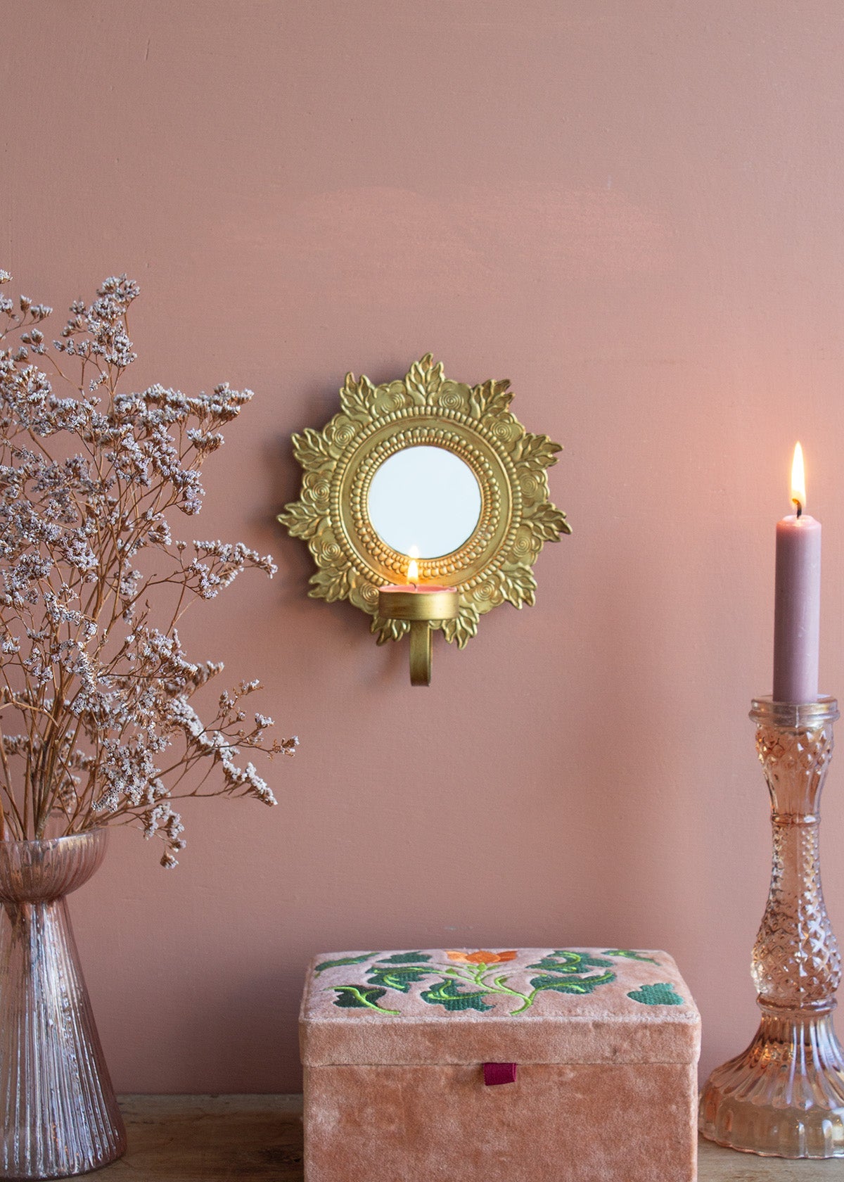 Tealight Holder Henna Mirror