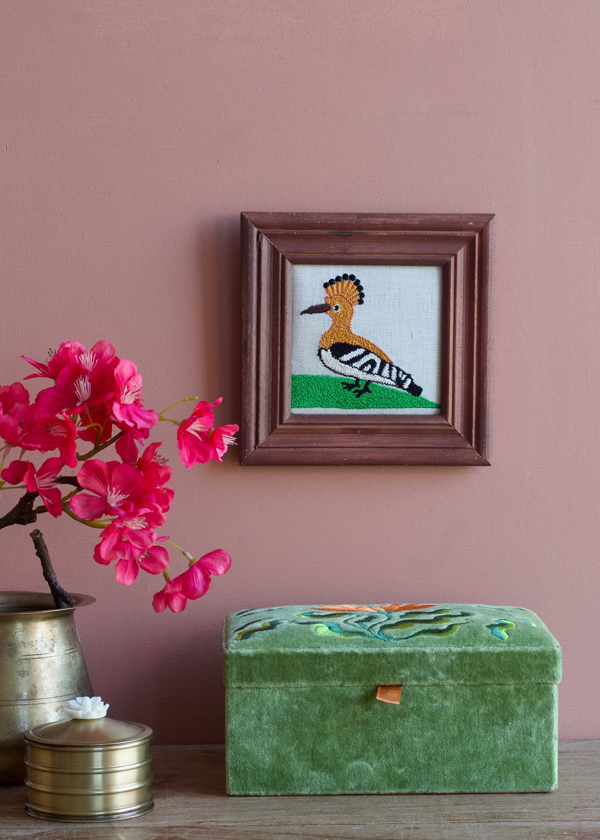 Folk Floral Velvet Box