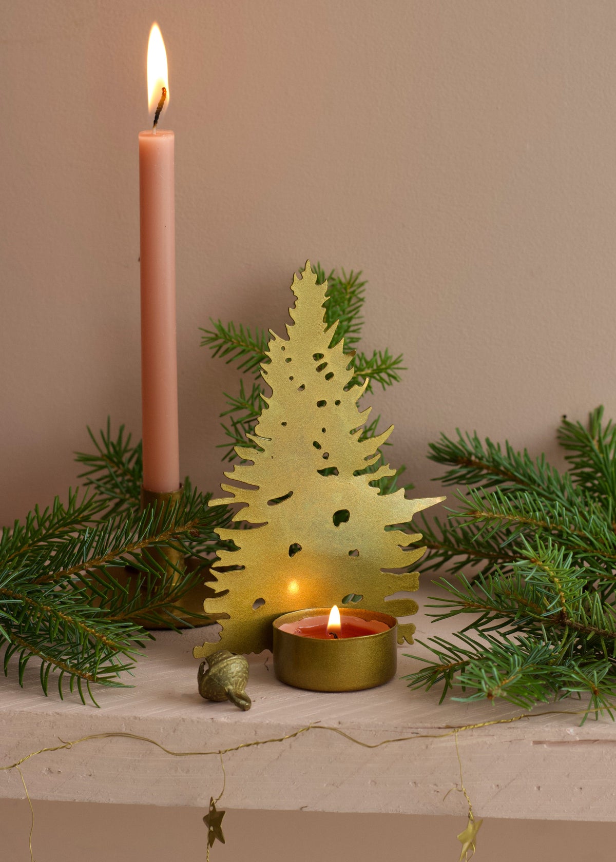Theelichthouder Kerstboom
