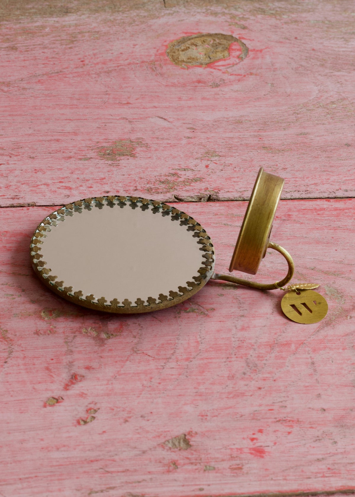 Tealight Holder With Round Mirror