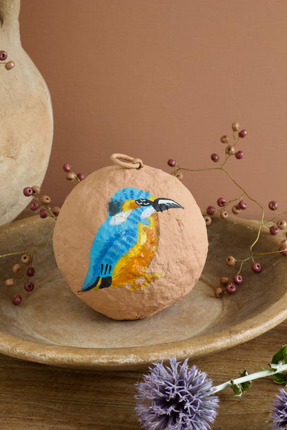 Papier-maché bal IJsvogel MJ25461
