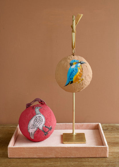 Papier-maché bal IJsvogel MJ25461