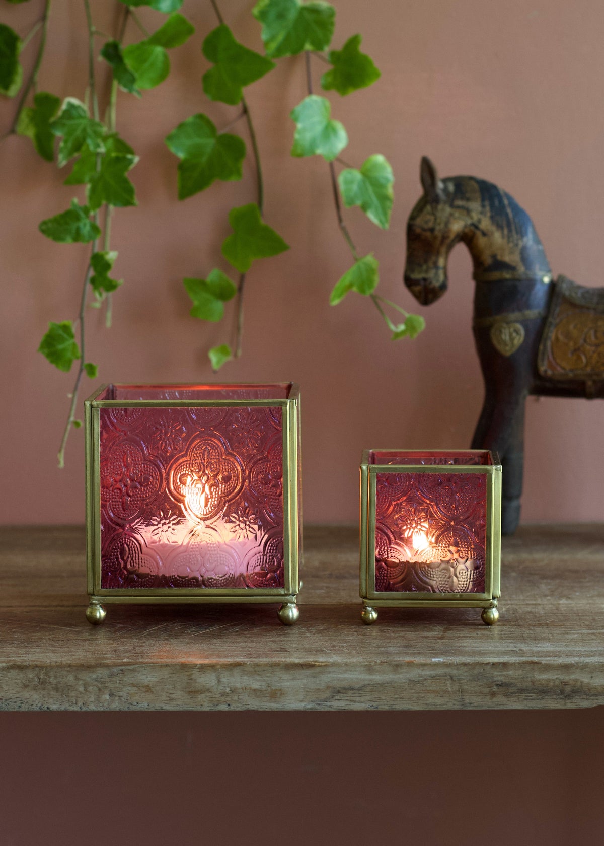 Candle Holder Soft Pink