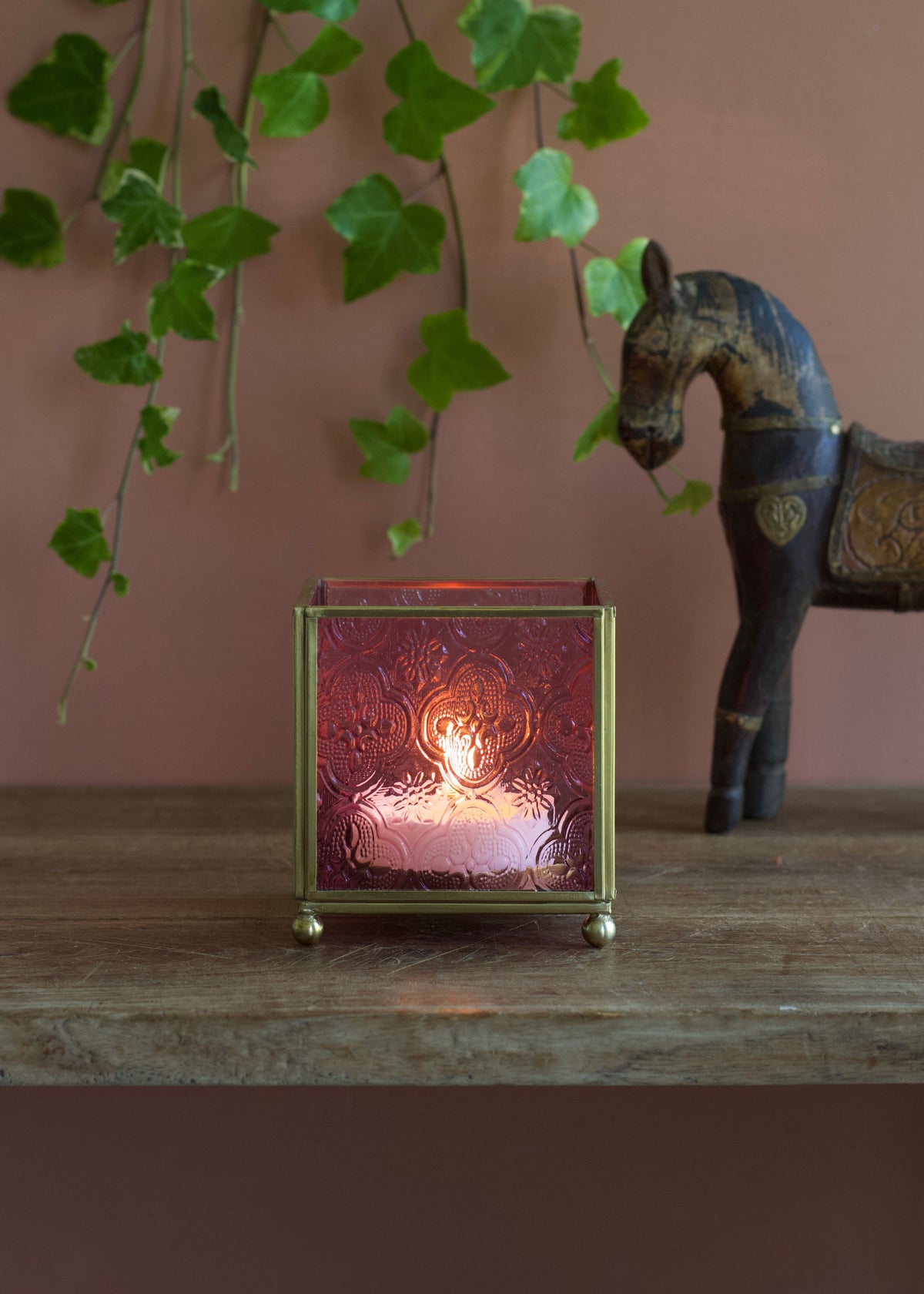 Candle Holder Soft Pink