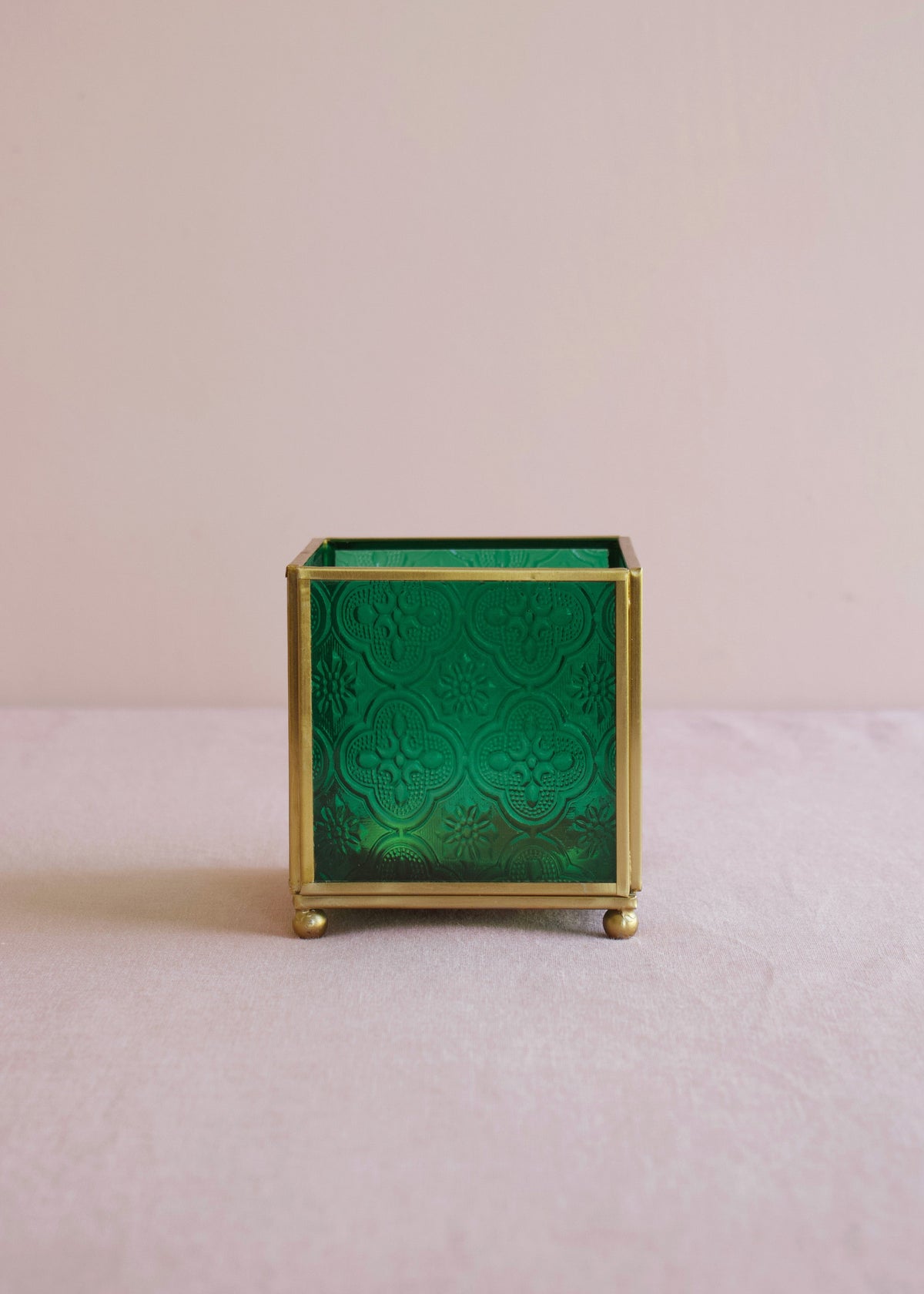 Candle Holder Emerald Green