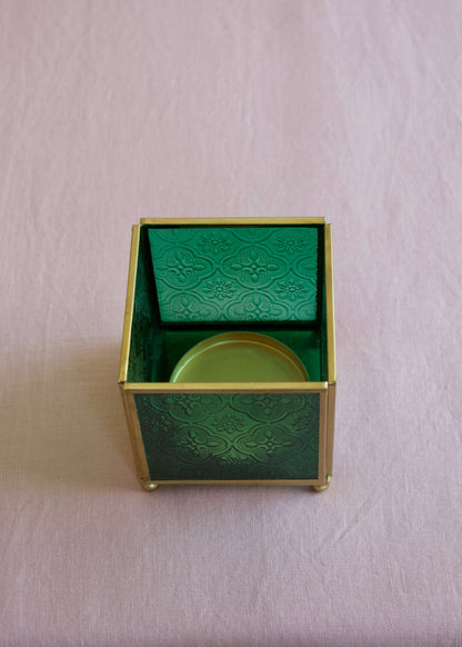 Candle Holder Emerald Green