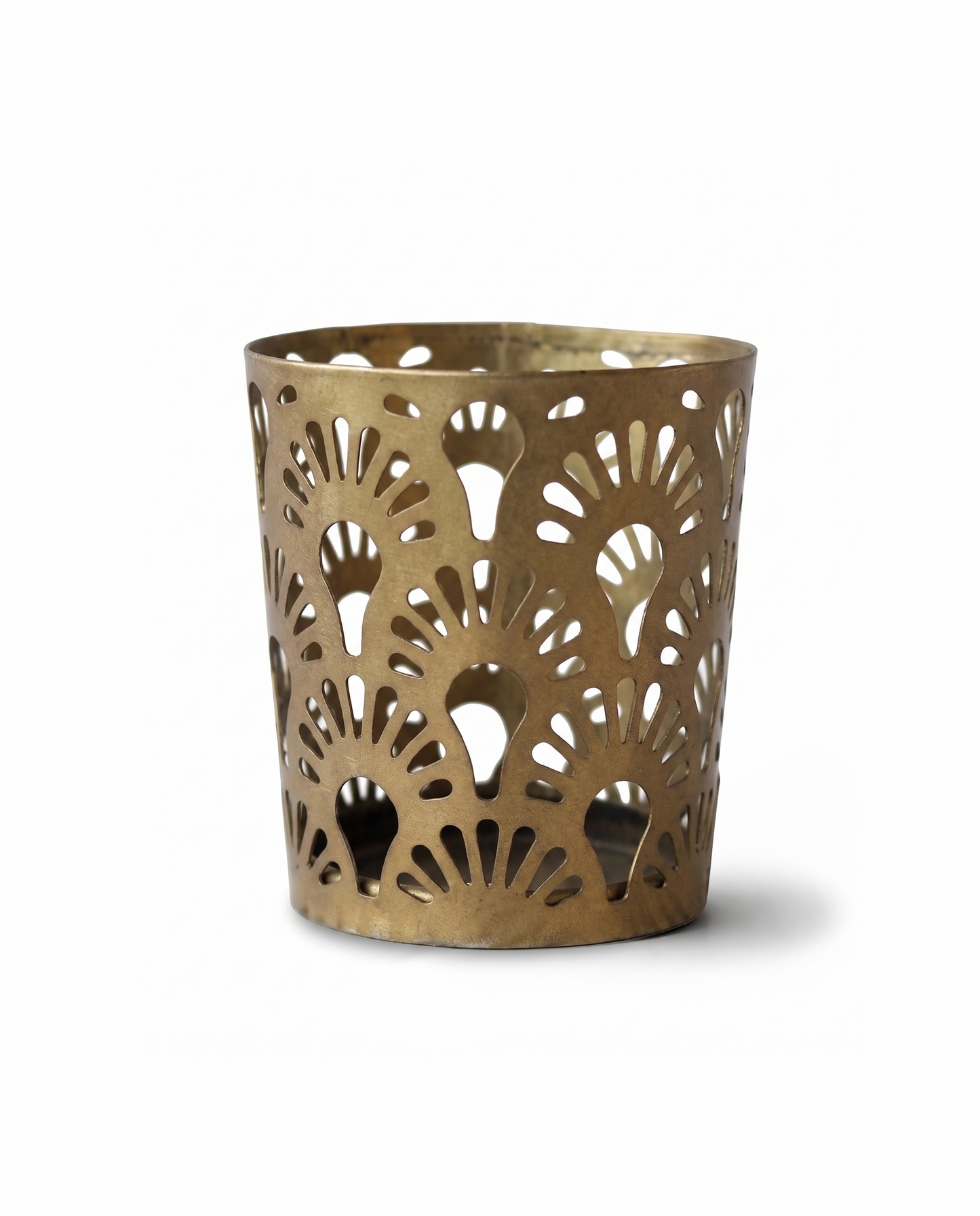 Hand-Cut Brass Tealight Holder