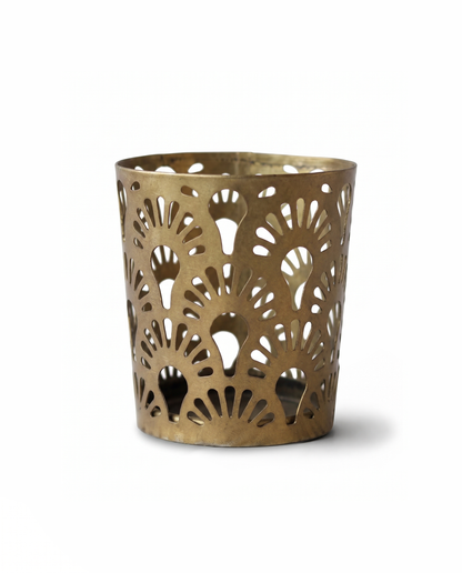 Hand-Cut Brass Tealight Holder
