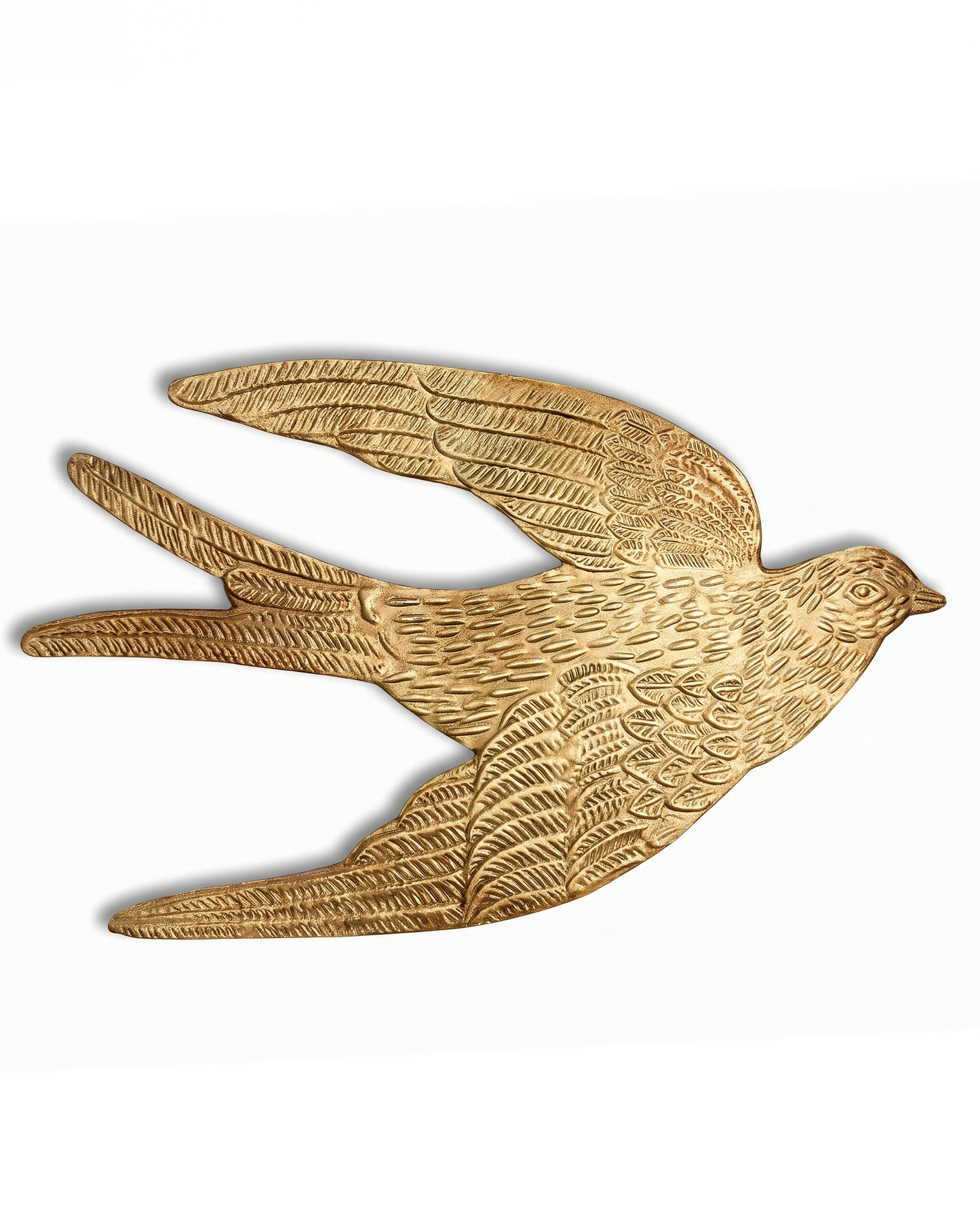 Swallow ornament brass large