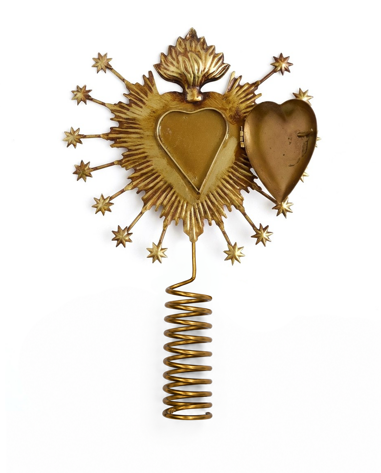 Brass Sacred Heart Tree Topper