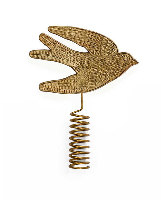 Brass Swallow Christmas Tree Topper
