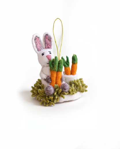Felt Hare Ornament
