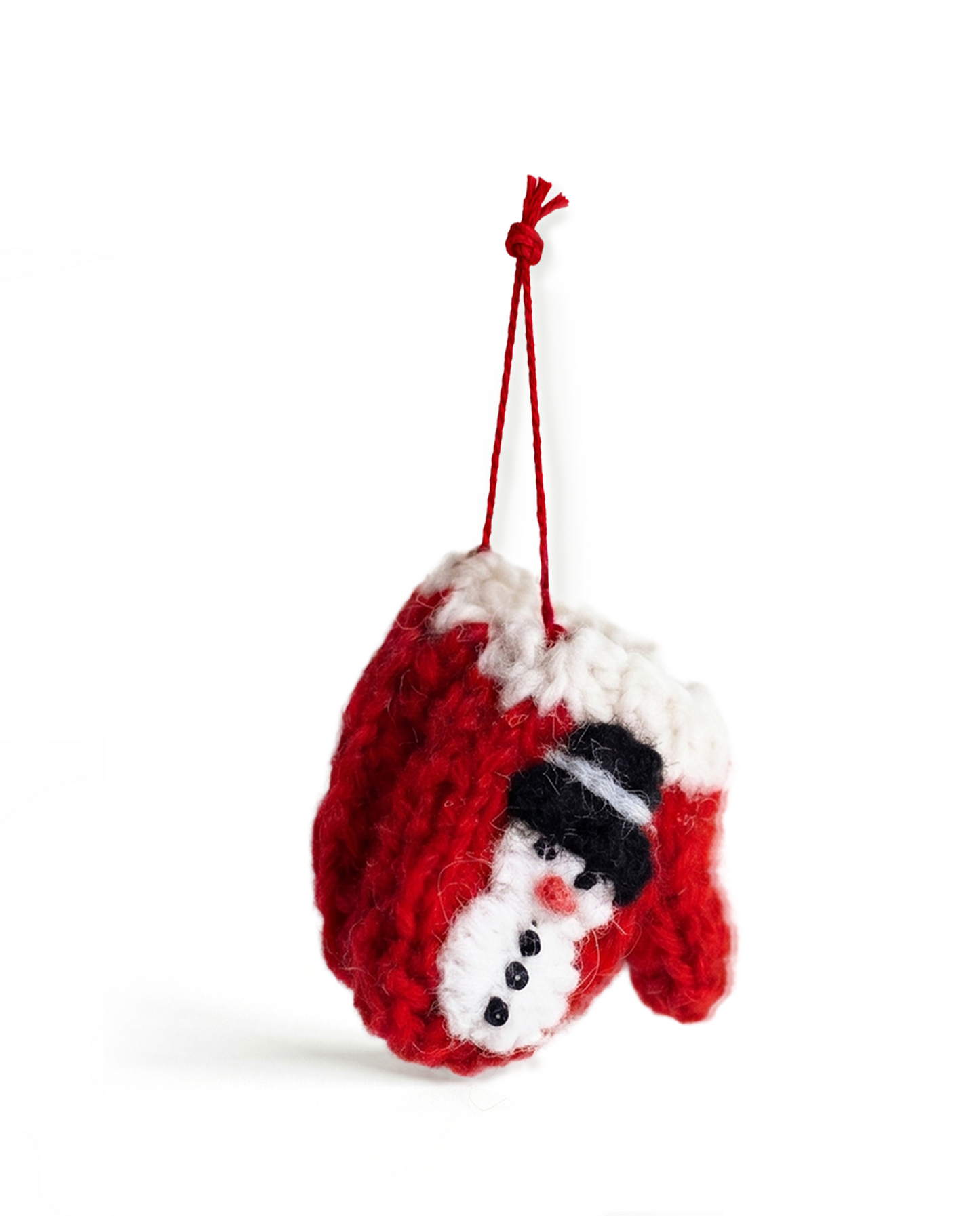 Weihnachtsbaumschmuck Mini-Fäustling Rot