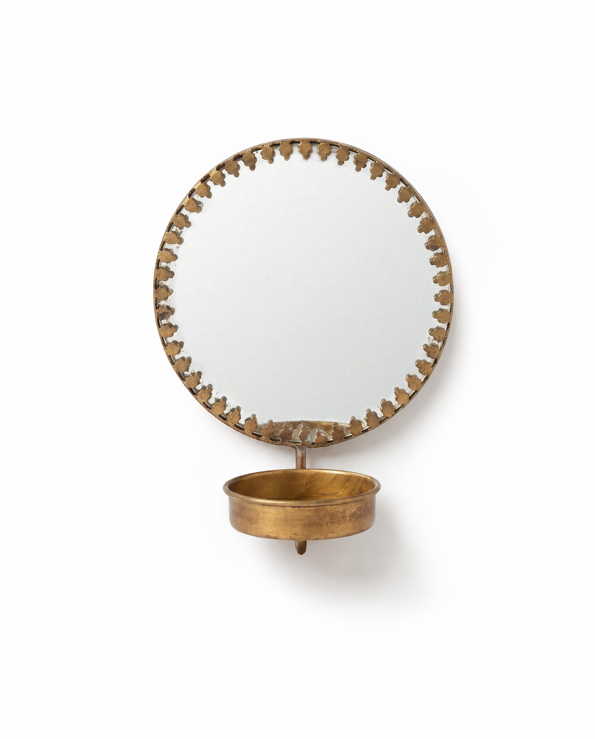 Tealight Holder With Round Mirror