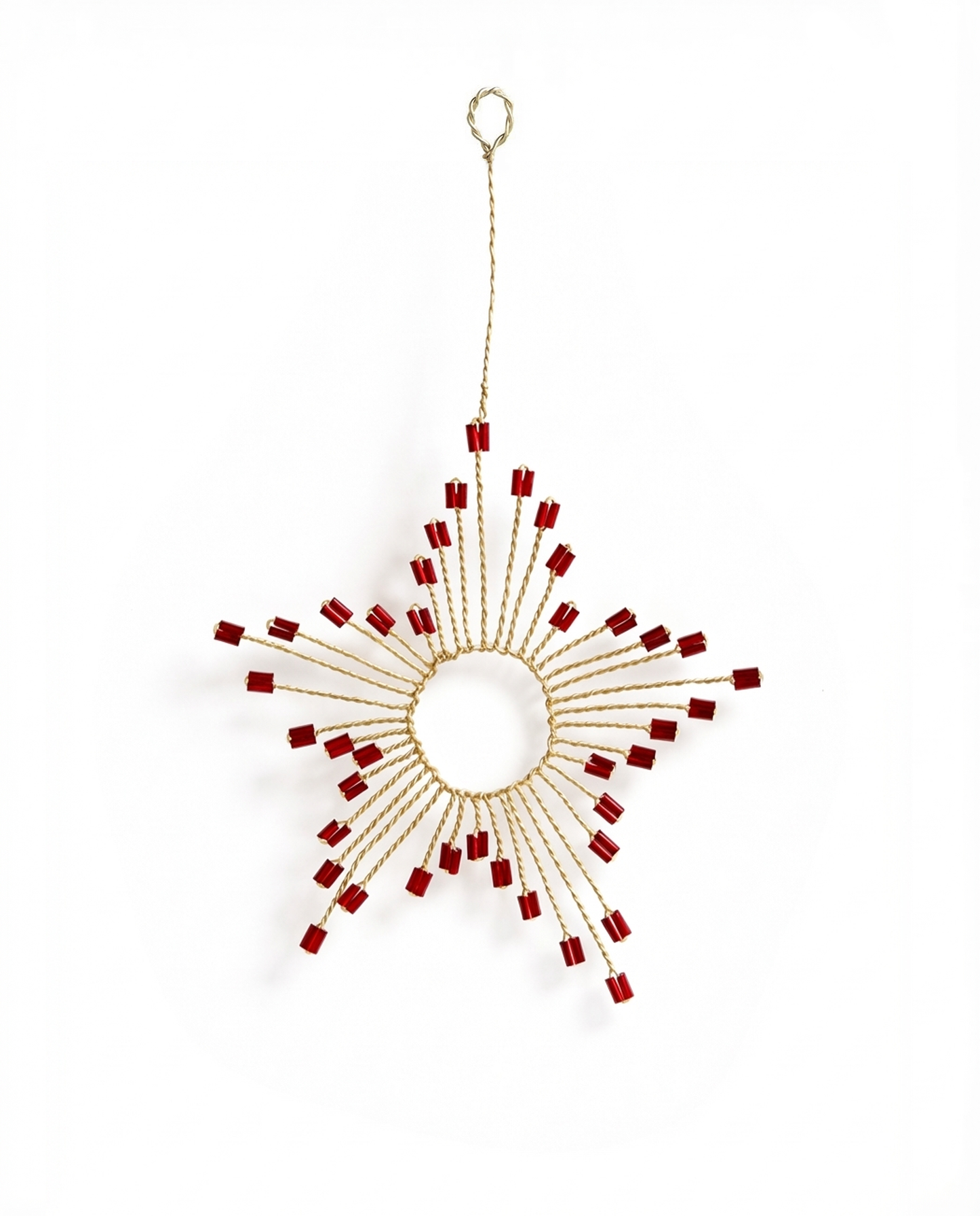 Sterornament van kralen