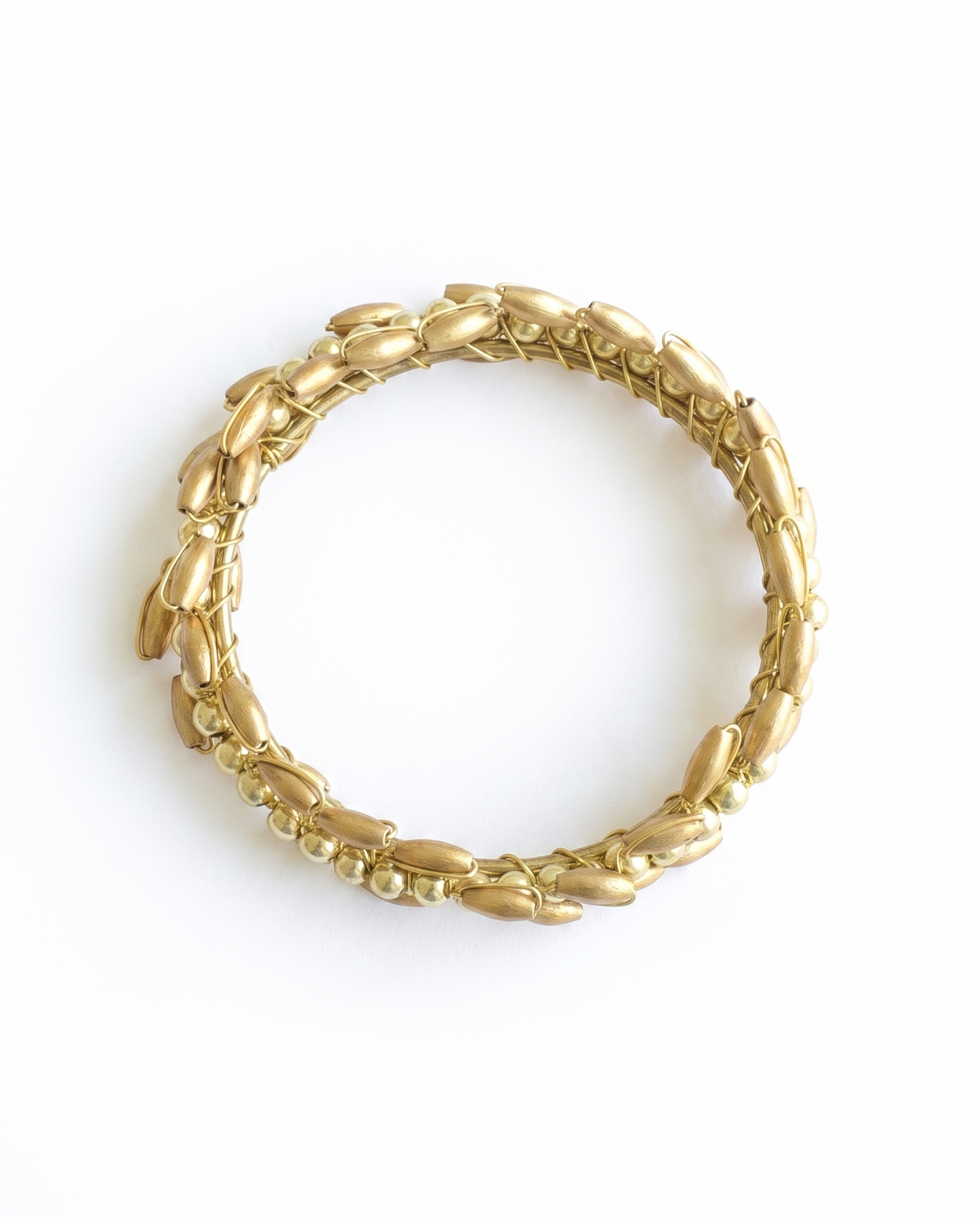 Gold Beaded Napkin Ring