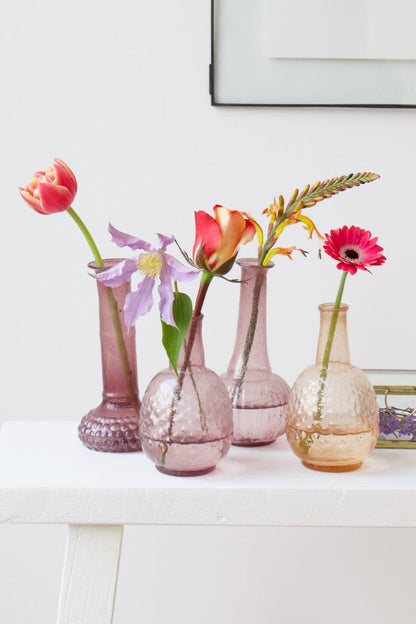 Vaas gerecycled glas lila