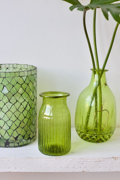 Vase grünes Recyclingglas