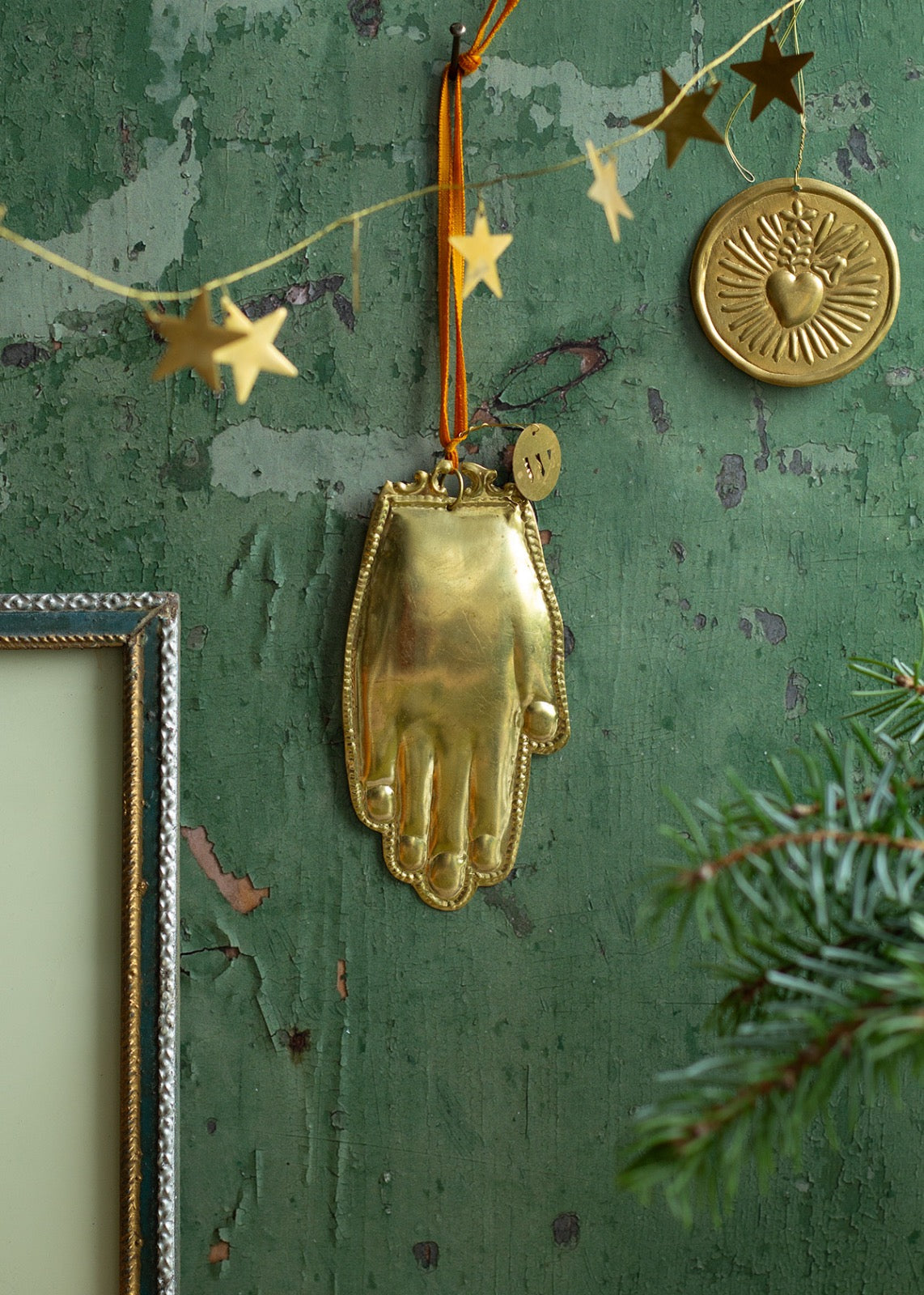 Messing Ex Voto Handornament