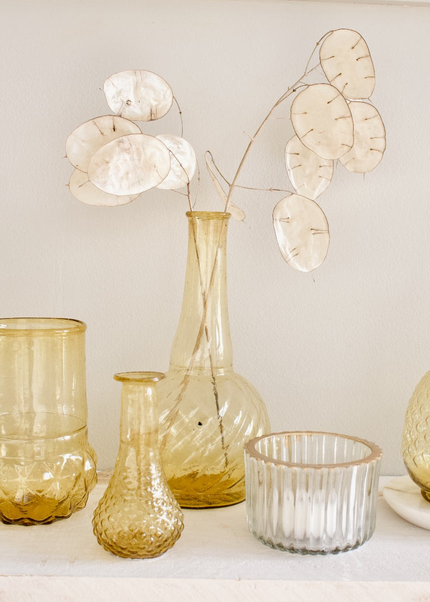 Vase gold recycled glass