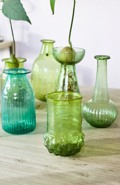 Vase grünes Recyclingglas