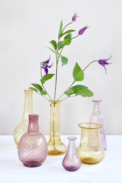 Vase purple recycled glass