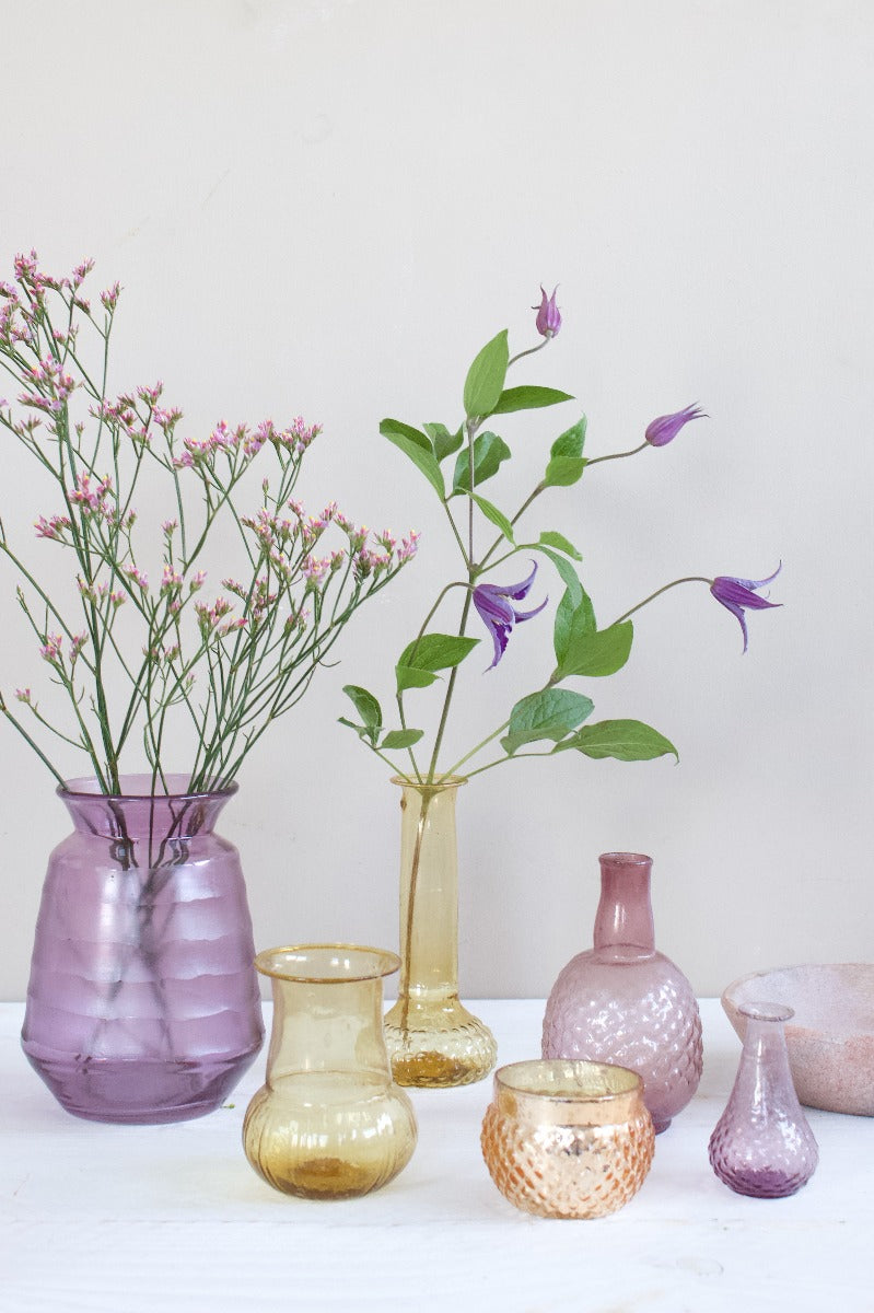 Vaas gerecycled glas goud