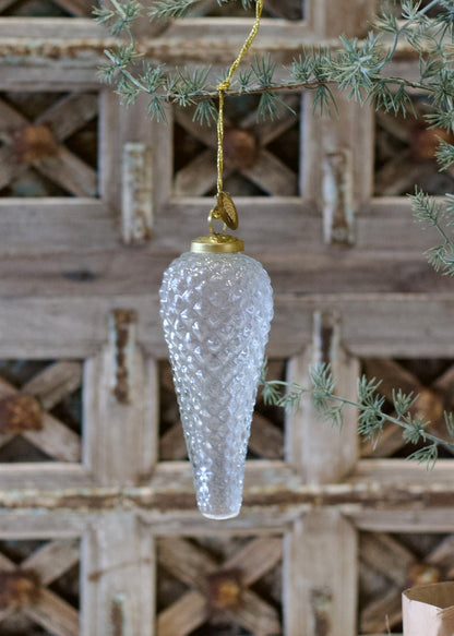 Kerstkegel transparant glas