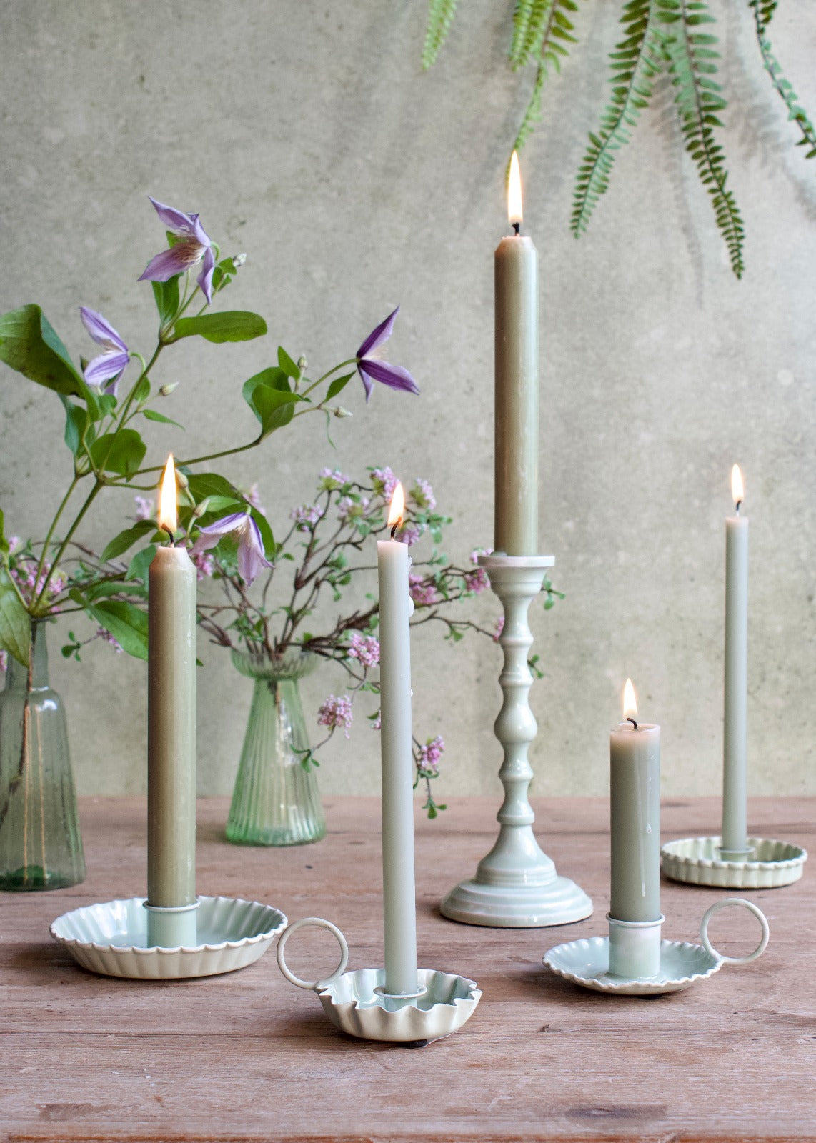 Classic Candle Holder Pale Mint