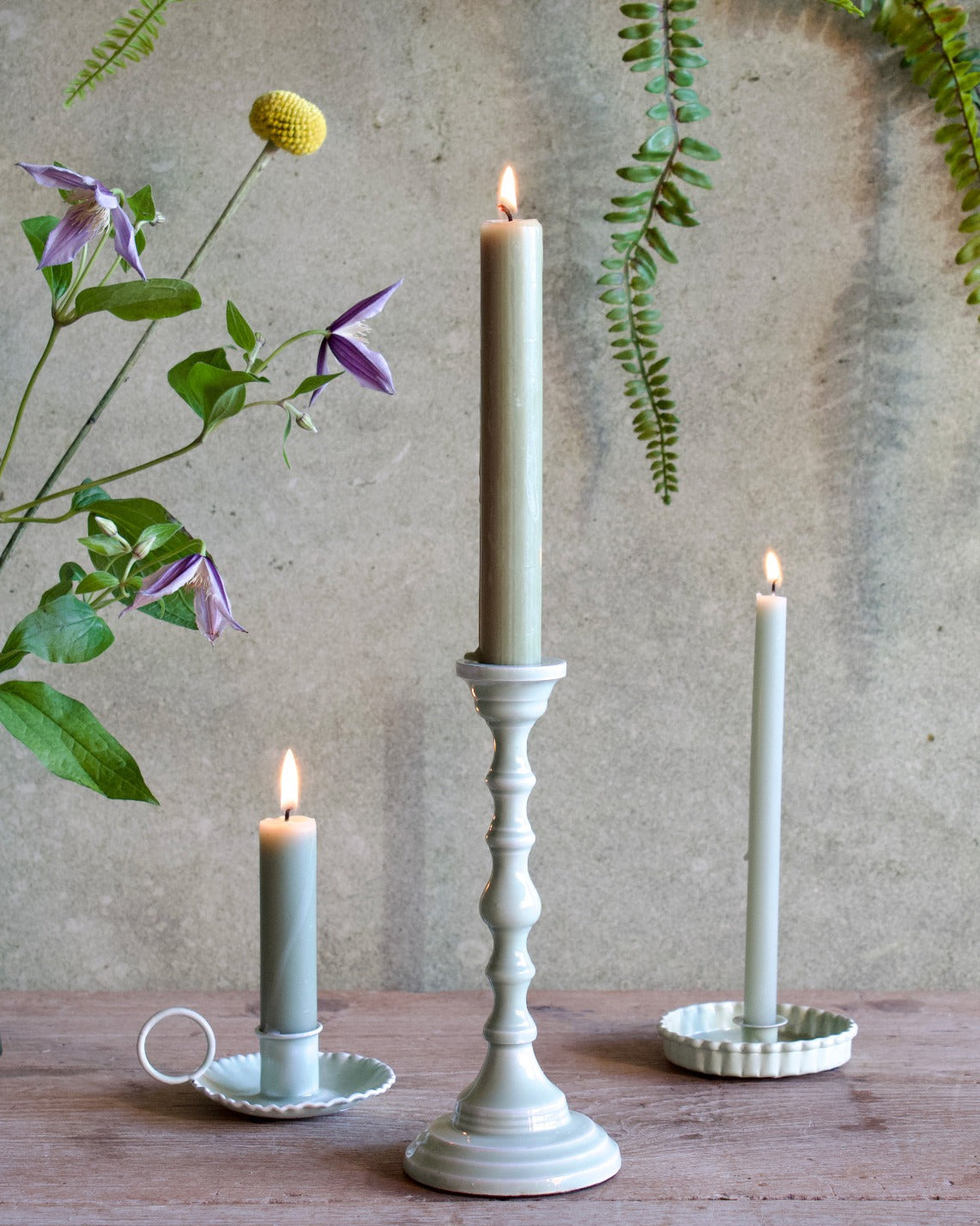 Classic Candle Holder Pale Mint
