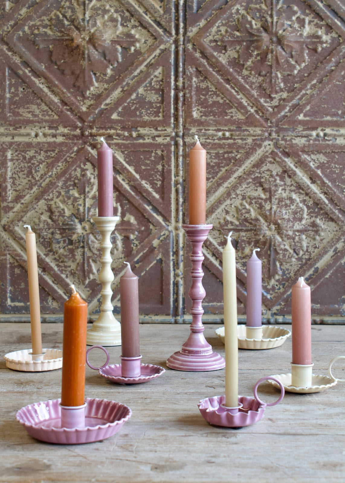 Slim Candle Holder Soft Sand