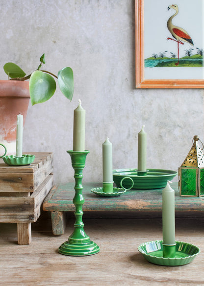 Candle Holder Muted Green