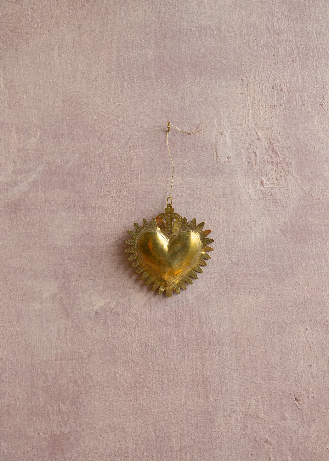 Ex-Voto Herz-Ornament mit Kronendetail