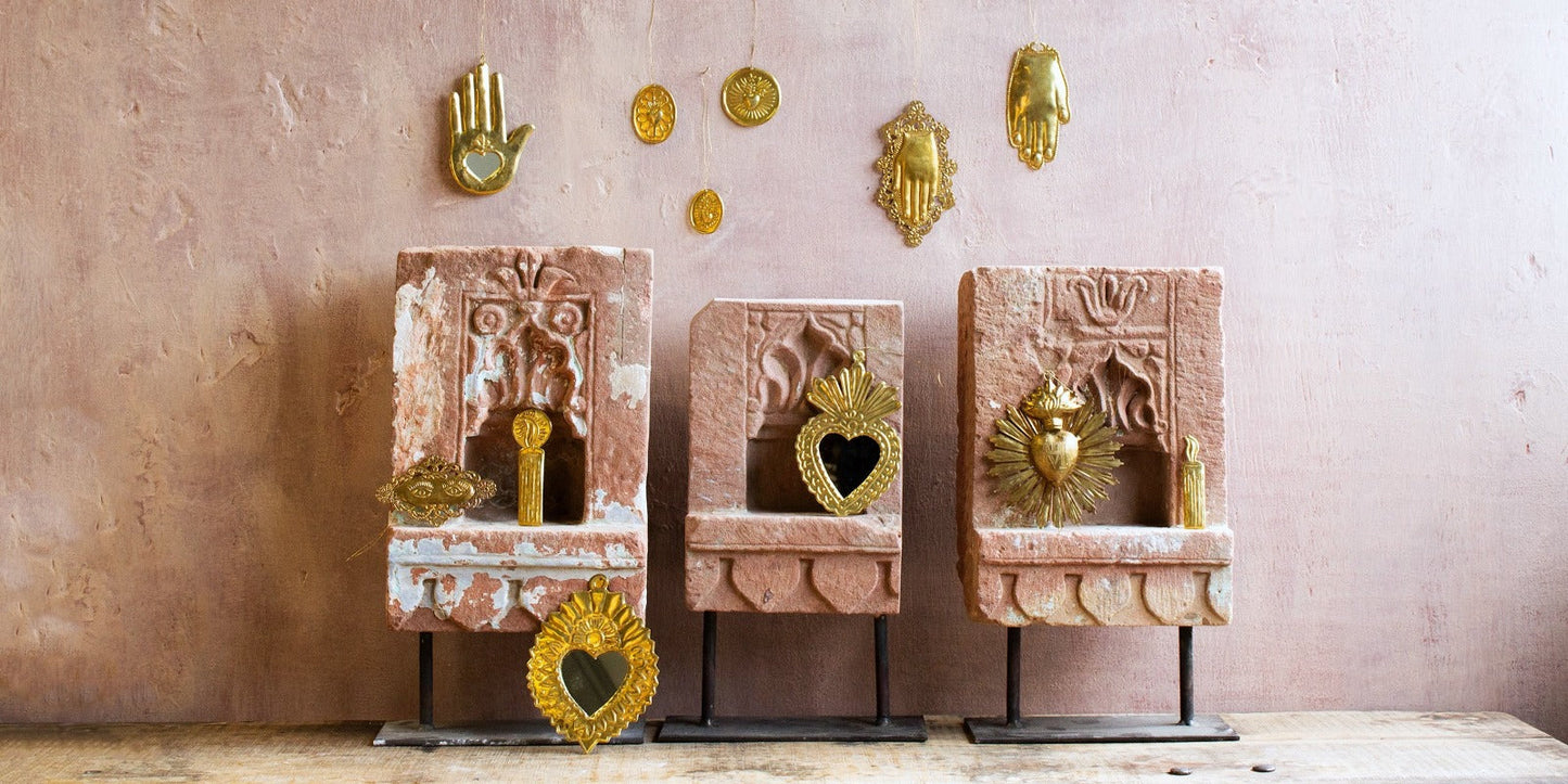 Messing Ex Voto Handornament
