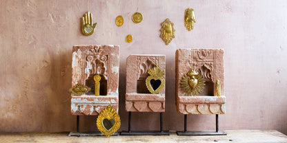 Messing Ex Voto Handornament