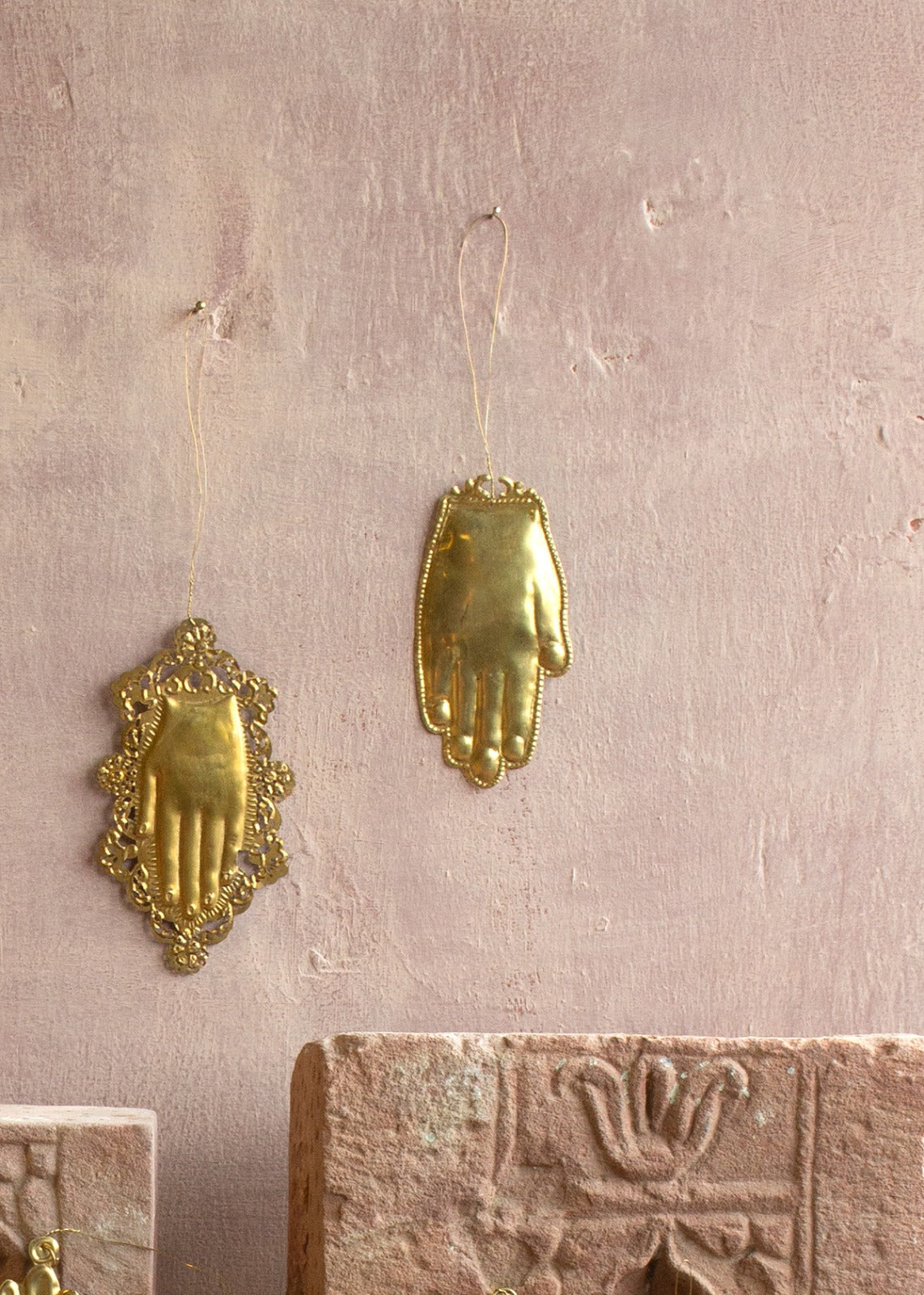 Messing Ex Voto Handornament