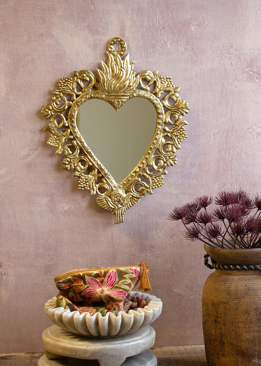 Ex-voto spiegel Flaming Heart