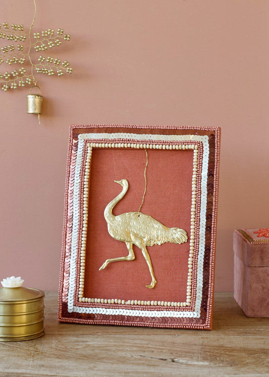 Beaded Photo Frame Dusty Plum Large