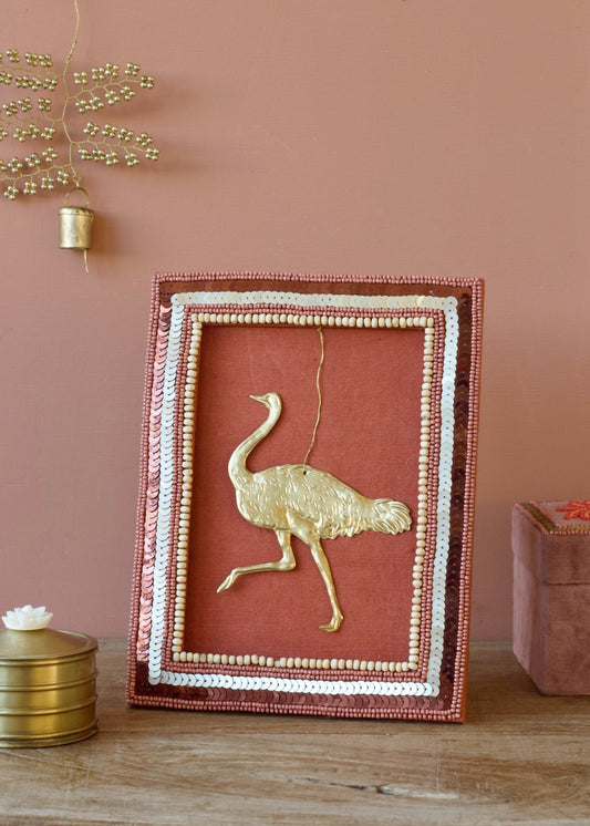 Beaded Photo Frame Dusty Plum Large